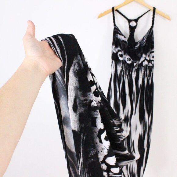 *Addition Elle Black & White Racer Back Maxi Dress - Picture 5 of 6